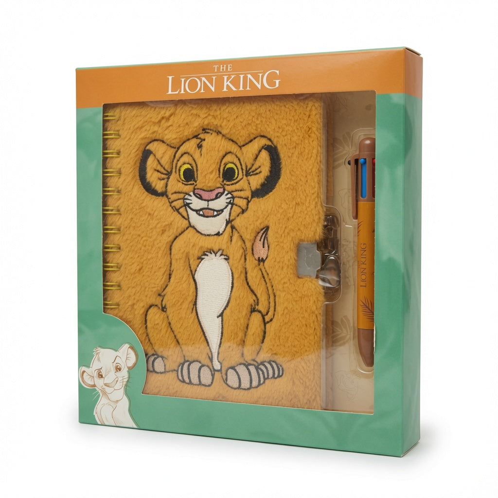 Coffret journal secret fourrure Simba - Le Roi Lion