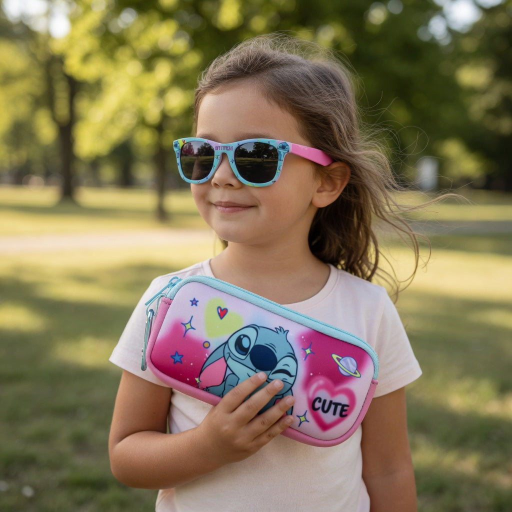 Lunettes de soleil Stitch avec étui - Filtre UV catégorie 3